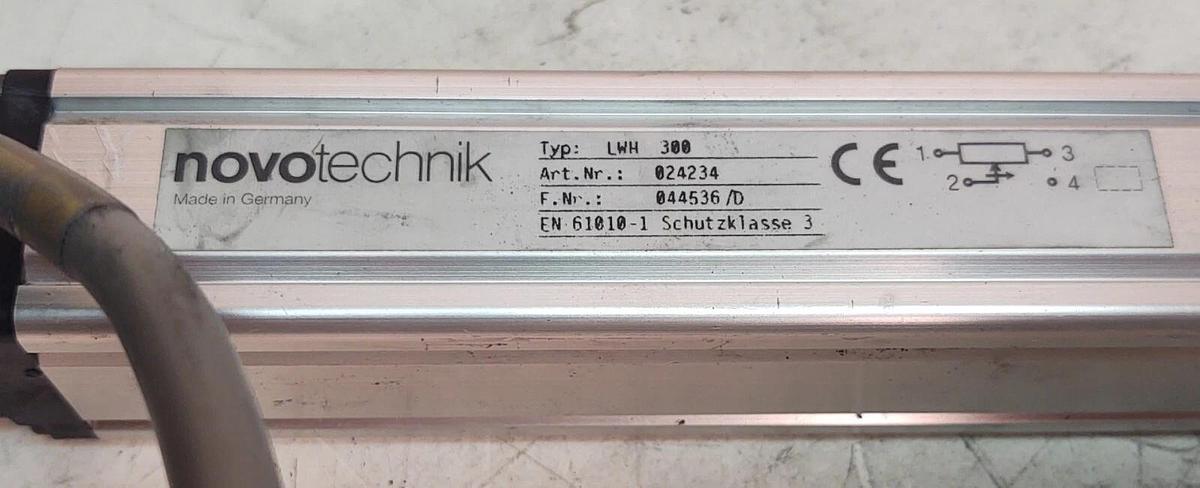 Used Novotechnik LWH-0225 Position Transducer LWH 300 Made in Germany CLEAN W/CORD