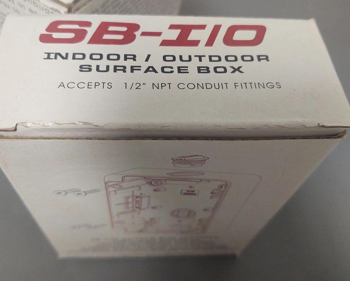 🔥(QTY 2) SB-I10 SURFACE BOX FOR FIRE ALARM - RED Indoor/Outdoor