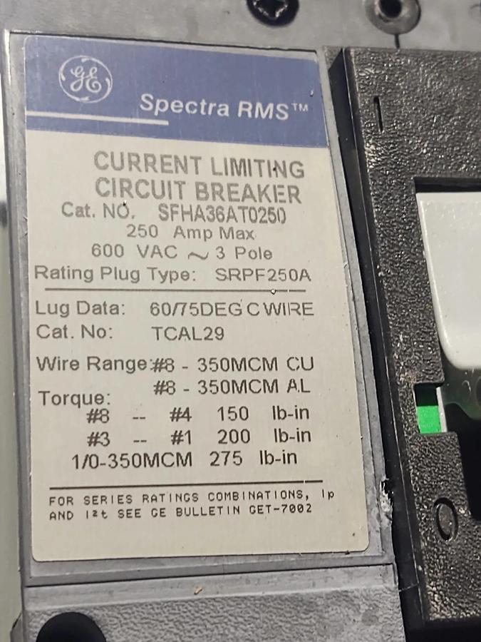 Used 🔥GE ASF3242KTX 225 Amp 480Y/277V 3 Phase 3R Outdoor Panelboard W/ BREAKERS