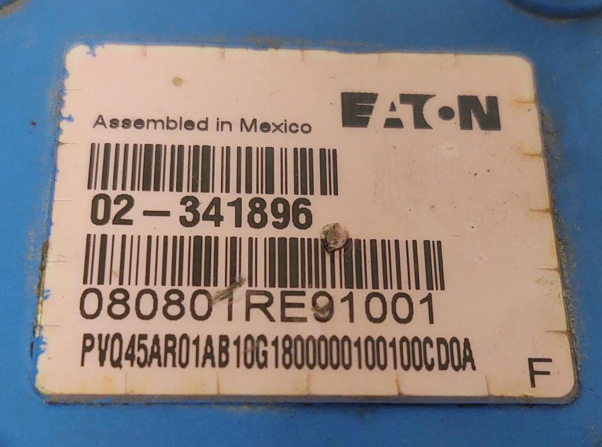 🔥Eaton Vickers 02-341896, PVQ45AR01AB10G1800000100100CD0A Hydraulic Piston Pump