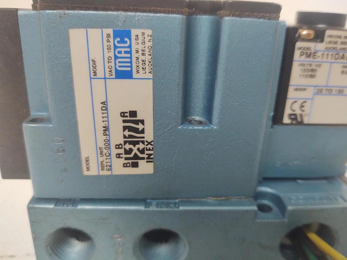 Used 🔥MAC Valves 6211C-000-PM-111DA Solenoid Valve 120V Coil