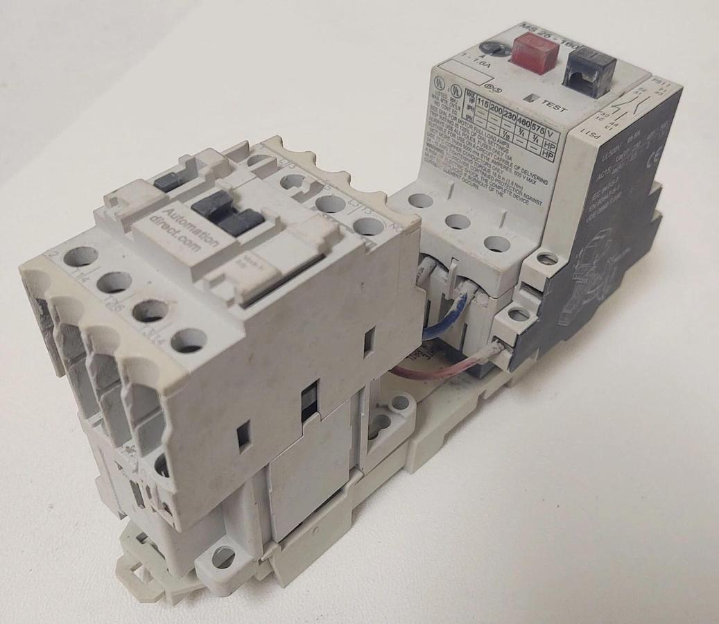 Used 🔥Automation Direct Contactor GH15DN & Starter MS25-160 w/"Bridge" Combo Used