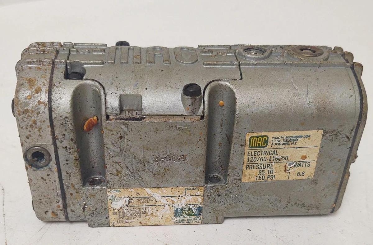 Used 🔥MAC Pneumatic Air 321G-112D-1 25-150PSI Solenoid Valve, 120V