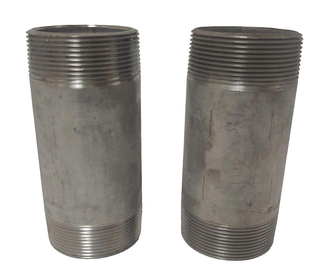🔥2" x 5" Threaded NPT Pipe Nipple Stainless Steel