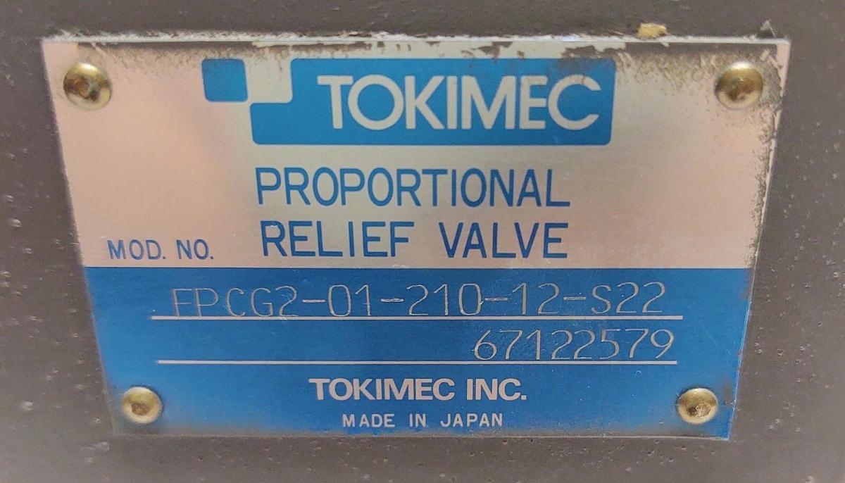 Used TOKIMEC Proportional Relief Valve EPCG2-01-210-12-S22 Valve Stack With Cord Plug