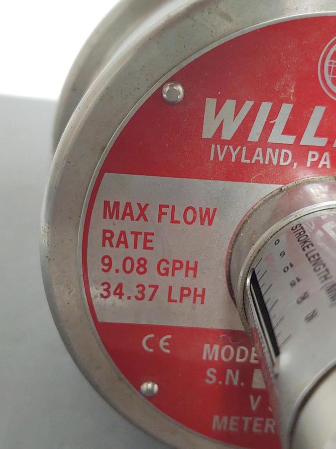 Used 🔥WILLIAMS MILTON P1000V400 V SERIES METERING PUMP STAINLESS