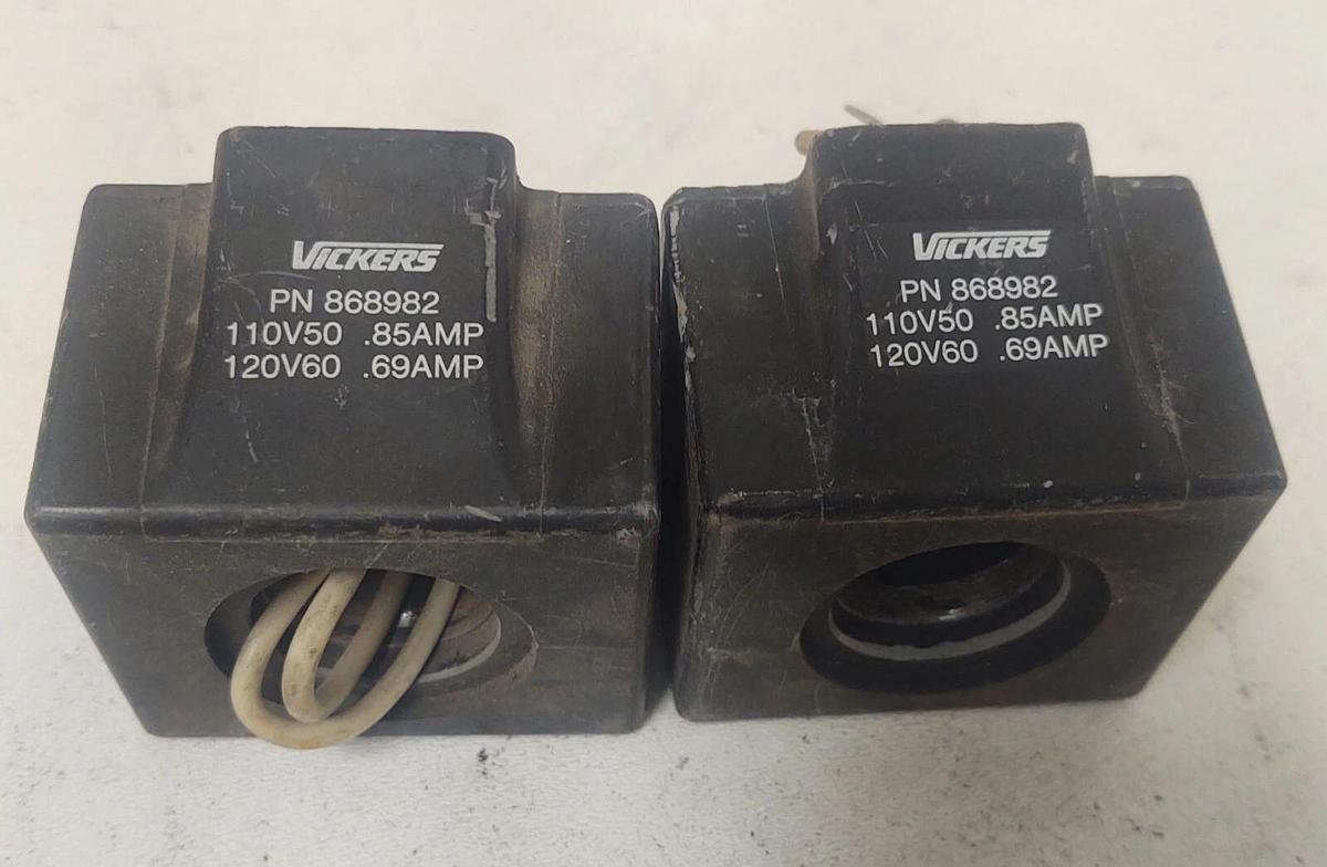 Used 🔥 (2PCS Lot) Vickers 868982 Coil, D05 Replacement Coils 110/120VAC