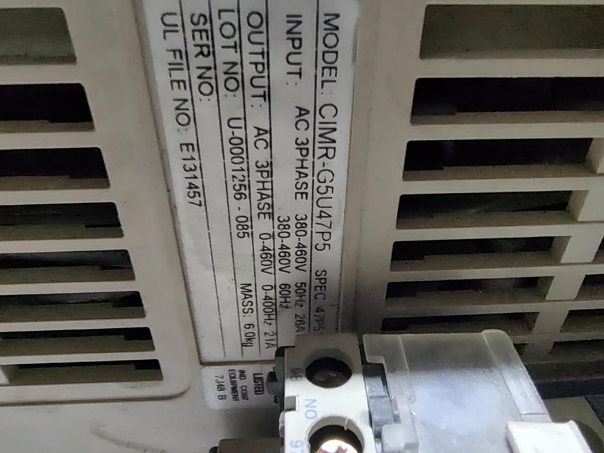Used YASKAWA ELECTRIC IDM G5 CIMR-G5U47P5 AV Drive JVOP-130U Control Panel Enclosure