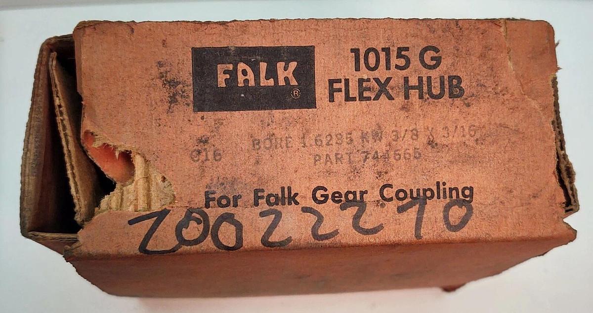 NEW Falk 1015G Flex Hub Gear Coupling; 1.628" Bore 3/8" x 3/16"
