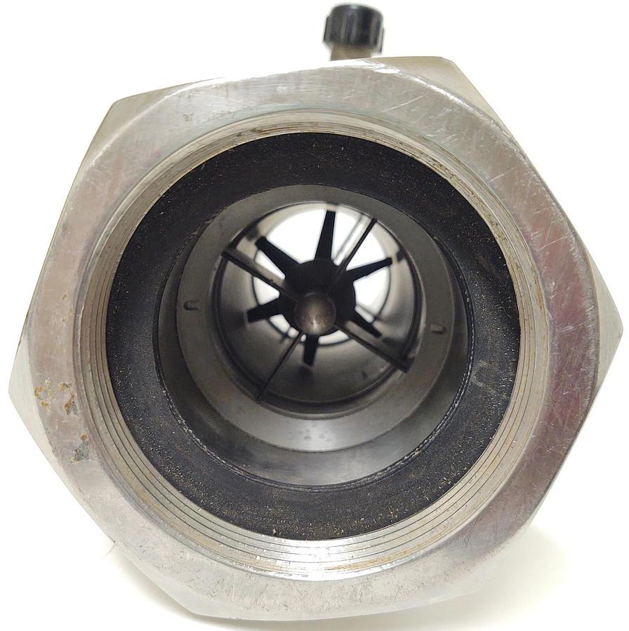 Used POTTER AERO CO. POTTERMETER TURBINE FLOWMETER  2- 1/2 -681 STAINLESS STEEL