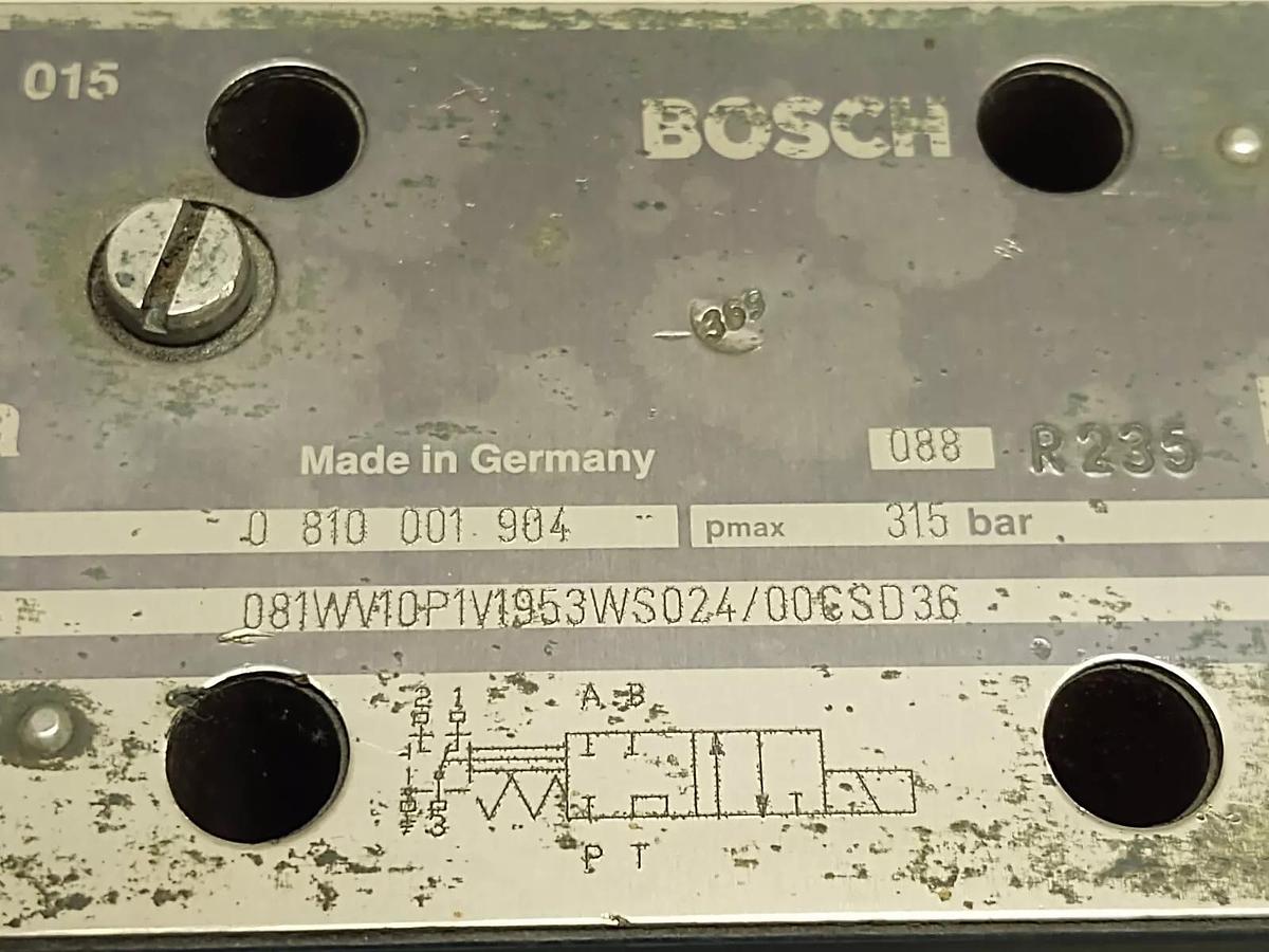 Used Rexroth Bosch Hydraulic Directional Control Valve 081WV10P1V1953WS02400CSD36