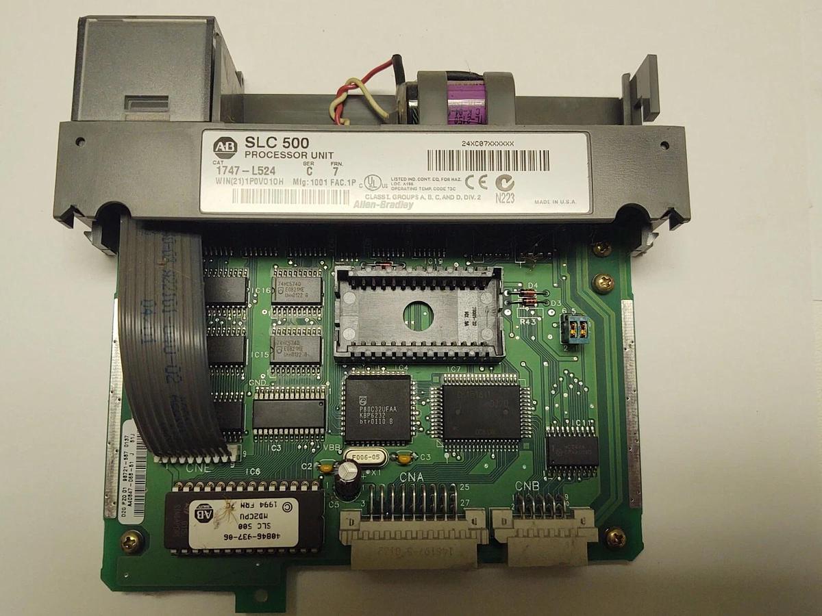 Used PLC Allen-Bradley SLC500 1746-A10 Rack 10 Slots Power Supply And 7 I/O Cards
