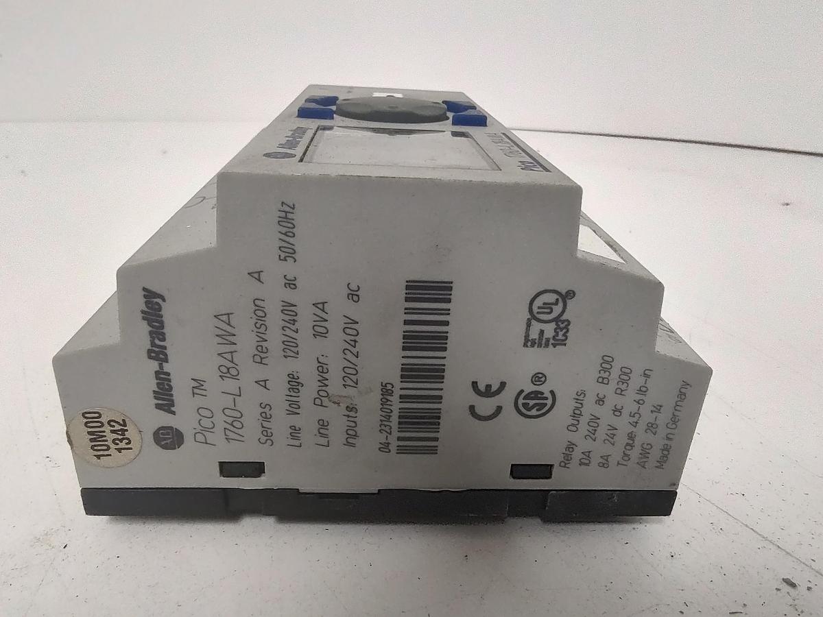 Used ALLEN-BRADLEY PICO 1760-L18AWA Programmable Controller Module 100-240V AC