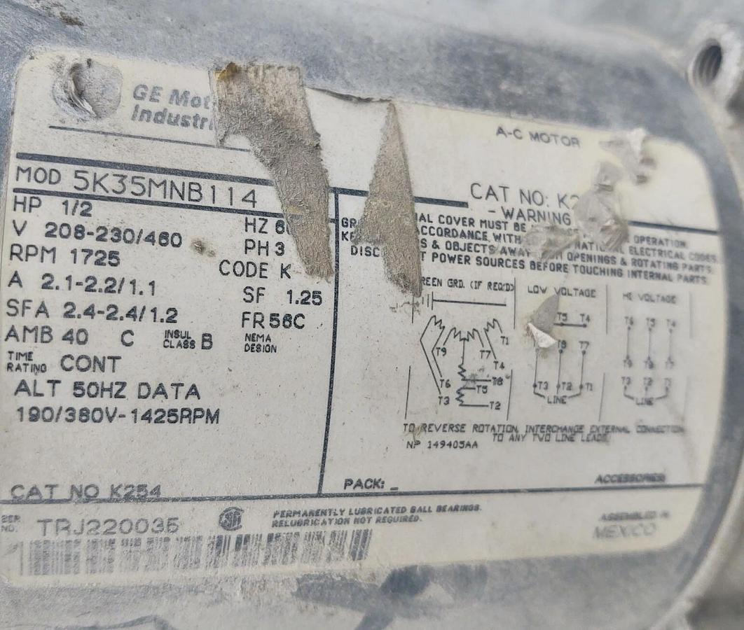 Used 🔥150 HP Reliance DC Electric Motor 500 Volts 1750-2000 RPM N28554T1XC