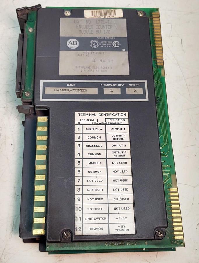 Used ALLEN BRADLEY ENCODER COUNTER MODULE 1771-IJ 5V I/O