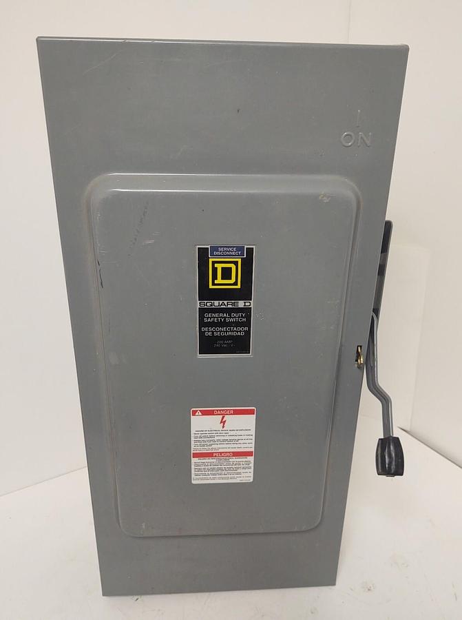 Used 🔥 SQUARE D D324N Series E, 200A 240V 60Hz General Duty Safety Switch