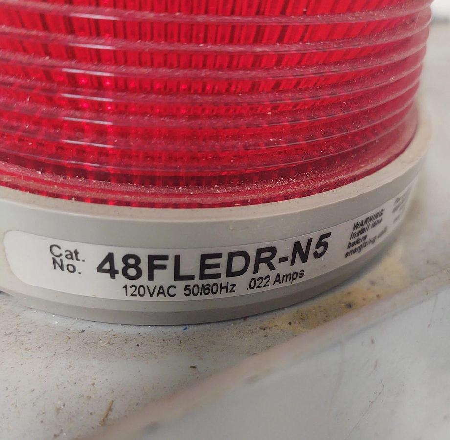 Used Hoffman A1212CH Junction Box Electrical Enclosure, ADAPTABEACON 48FLEDR-N5 120V