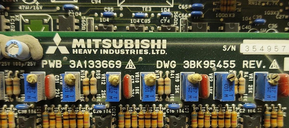 Used Mitsubishi Circuit Mother Board PWB 3A133667 / DWG 3BK95453 3A133701 / 3A133669