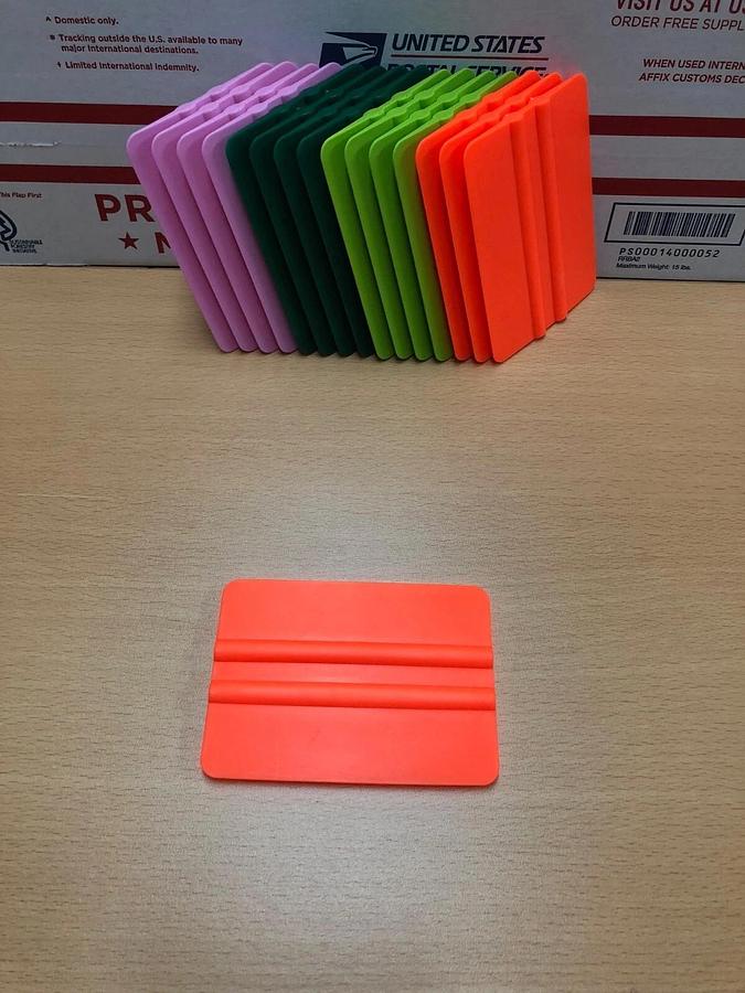 16 Pack Vinyl Decal Orange Squeegee Applicator Tool Windows Tint Graphics 4"