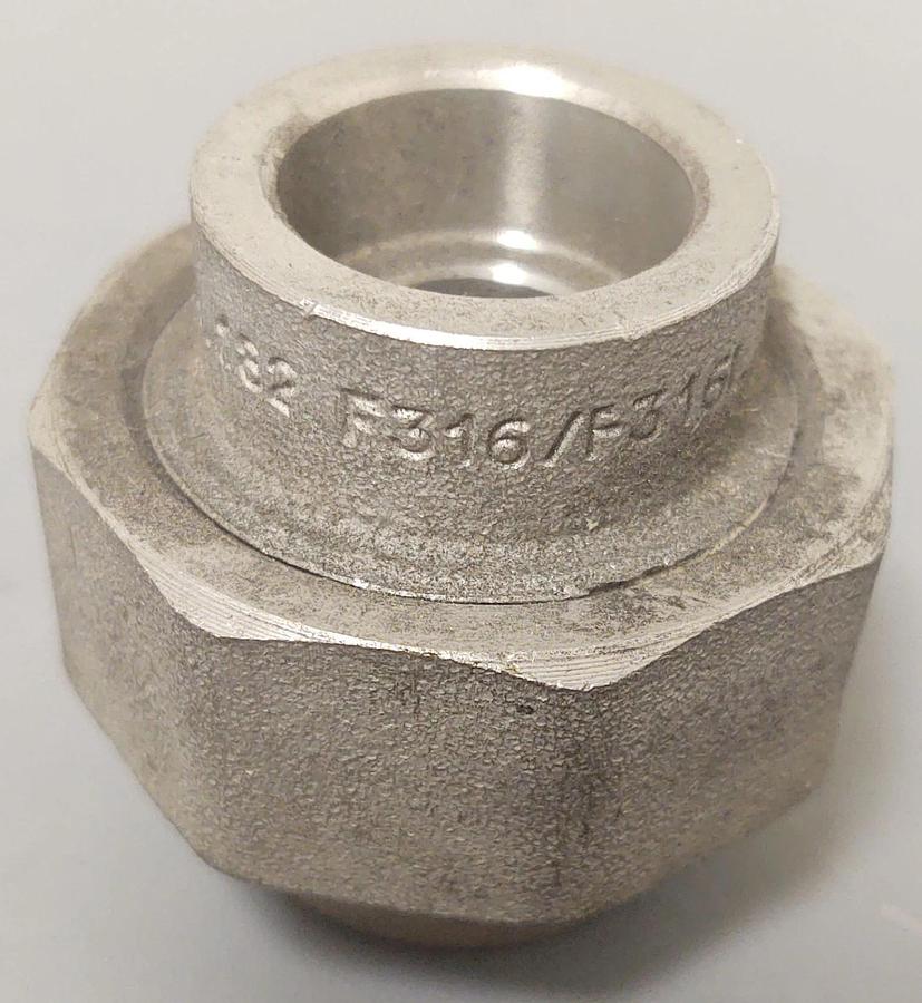 🔥Union 1/2" F316/316L Stainless Steel Class Socket Weld Pipe Fitting Italy