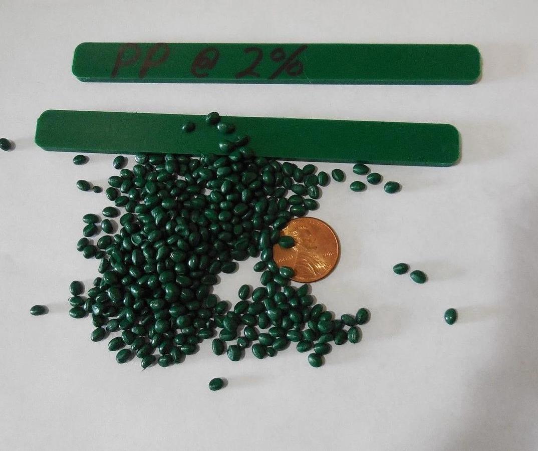 Green Polypropylene PP or PE Concentrate Plastic Pellets Resin Colorant 5 Lbs.