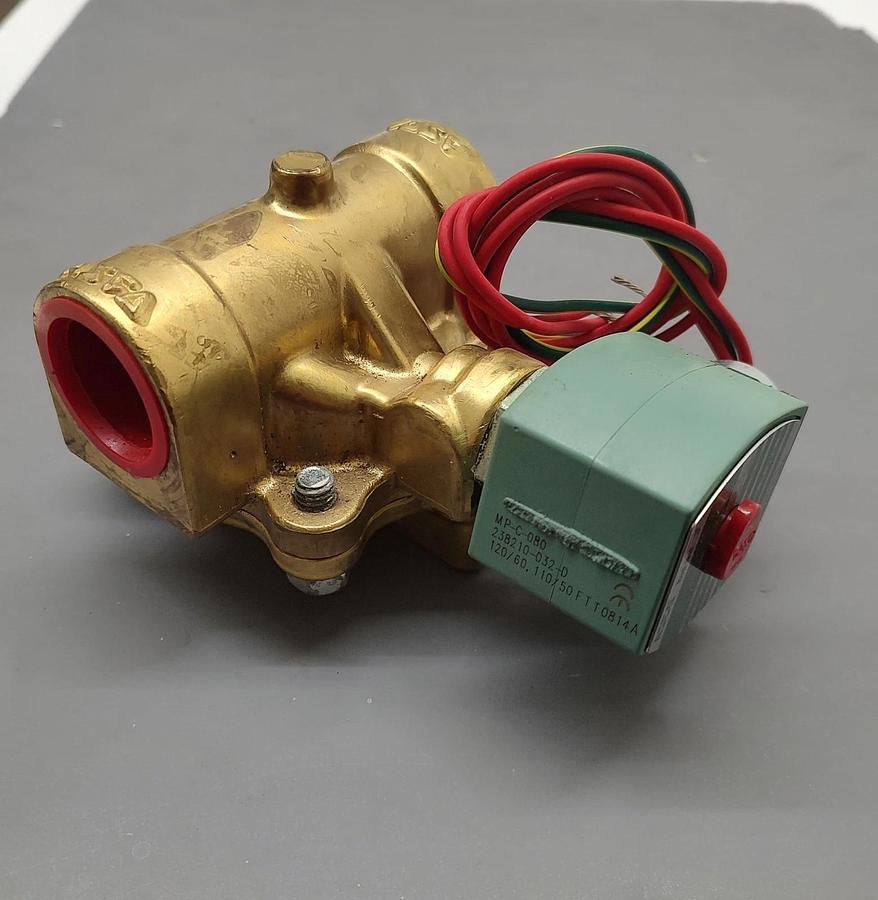 🔥ASCO Red Hat II 1" NPT 2-Way Brass Solenoid Valve 8221G007, 120V Coil