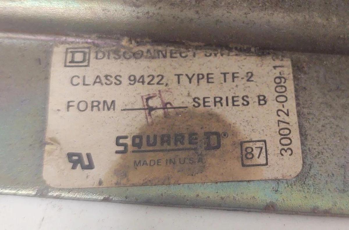 Used 🔥 SQUARE D H-200-SV DISCONNECT SWITCH 200A 600V LR44199 CLASS 9422