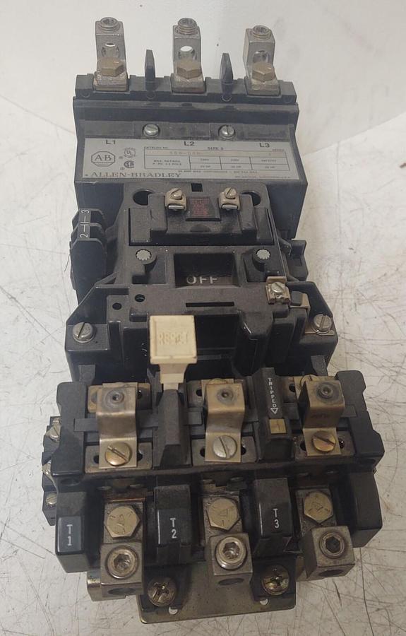 Used 🔥(TESTED) ALLEN-BRADLEY 509-DOD SIZE 3 MOTOR STARTER CONTACTOR 90A 600VAC