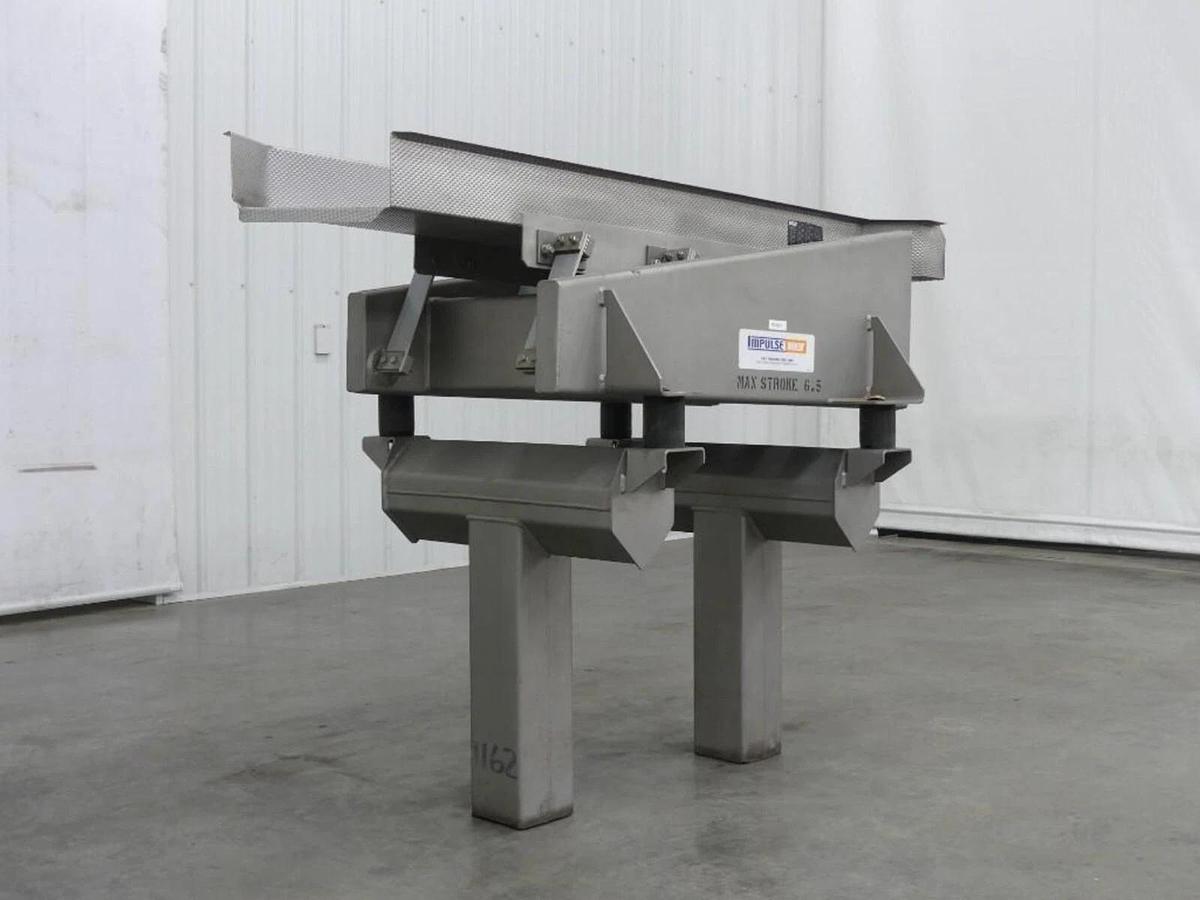 Used 🔥 KEY 60" X 12" STAINLESS STEEL VIBRATORY FLOW CONVEYOR OSCILLATING SHAKER 240V