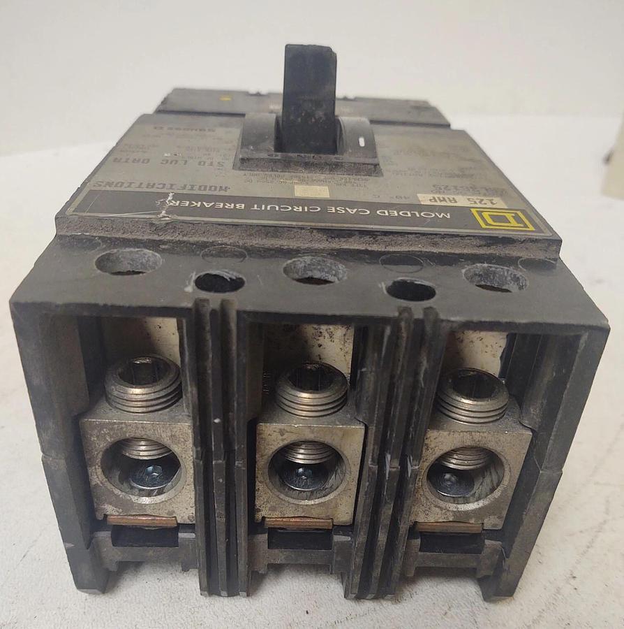 Used 🔥SQUARE D KAL36125 (RATED 50°C) 125A 600V 3P CIRCUIT BREAKER
