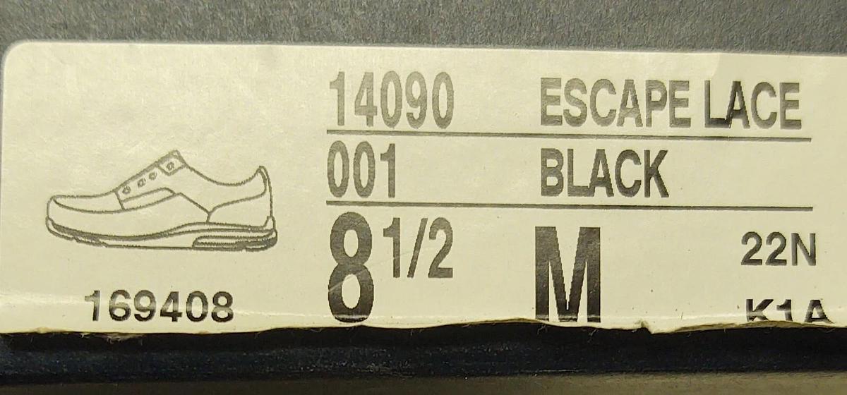Used NIB Florsheim Mens Black Casual Sneakers Shoes 8.5 Medium 14090-001 Leather
