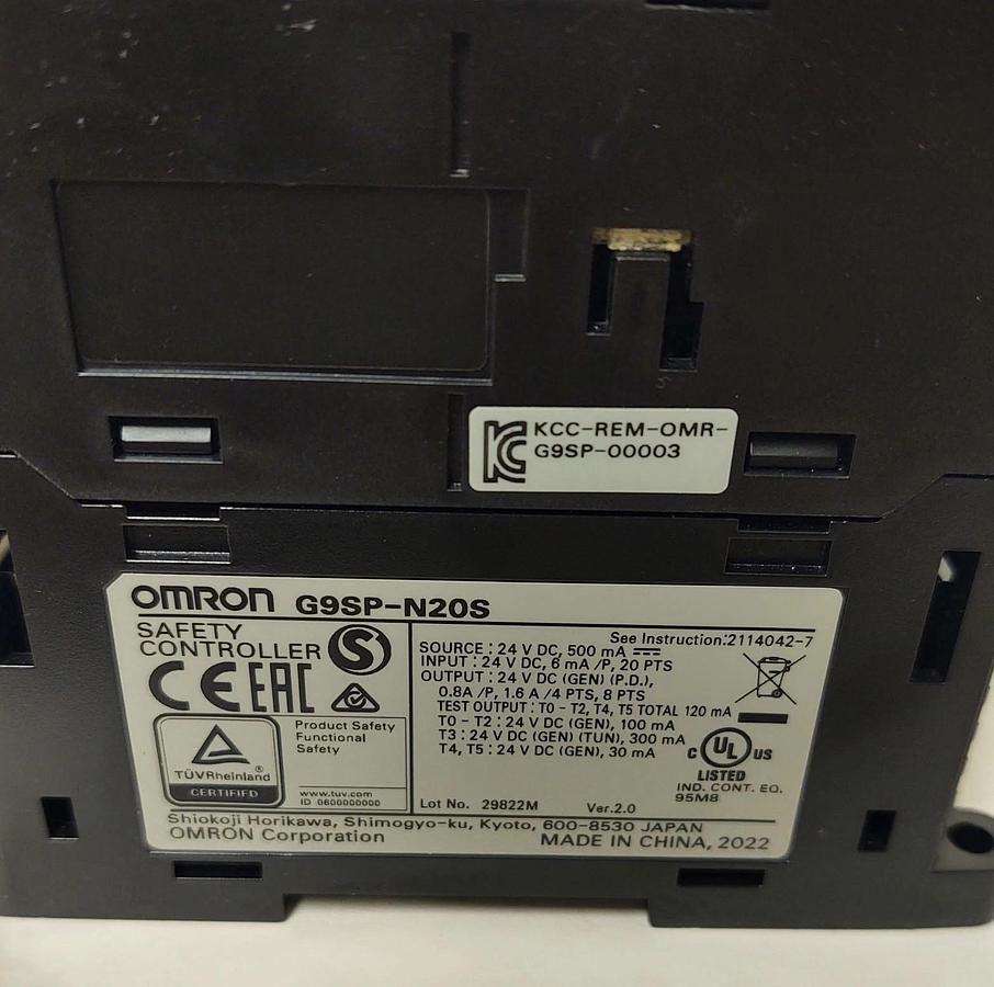Used 🔥OMRON G9SP-N20S Safety Controller G9SPN20S IN/OUT CP1W-20EDT PLC