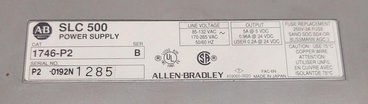 Used PLC Allen-Bradley SLC500 1746-A7 Rack 7 Slots Power Supply And 4 I/O Cards TEST