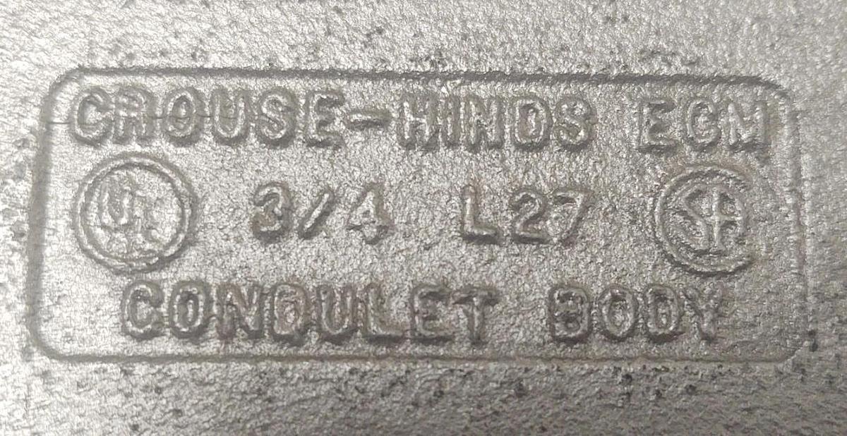 🔥(2PCS) CROUSE-HINDS L27, Rigid Conduit Outlet Body, 3/4, Form 7
