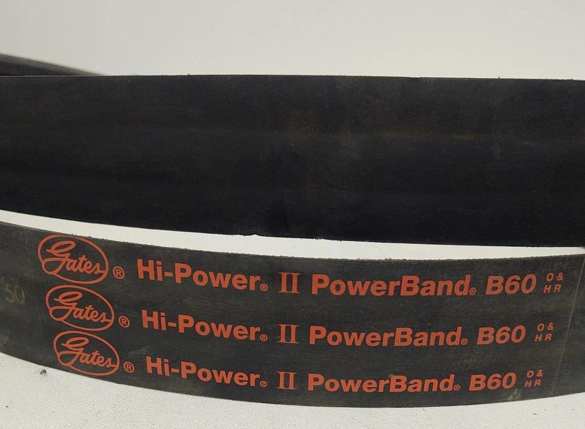 🔥QTY 2 - GATES HI-POWER II B60 INDUSTRIAL WIDE POWER DRIVE BELT
