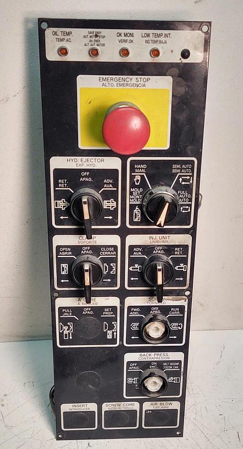 Used Mitsubishi MJ-2 Plastic Injection Molding Machine Operator Control Switch Panel