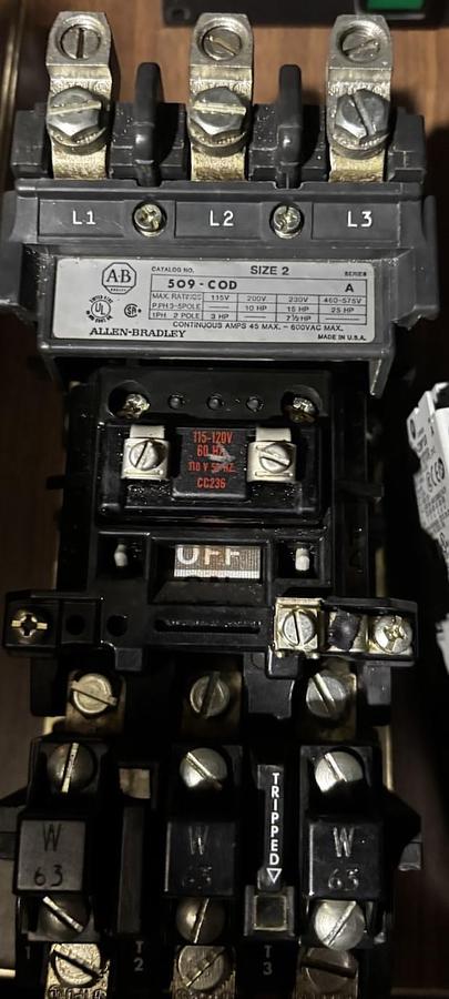 Used 🔥TESTED GE CR306E000AQA Motor Starter Contactor Size 3 120V Coil 600V 3PH
