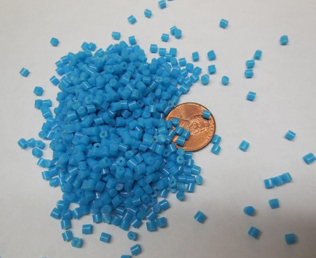PP Plastic Pellets Polypropylene Resin Material Injection Light Blue 10 Lbs