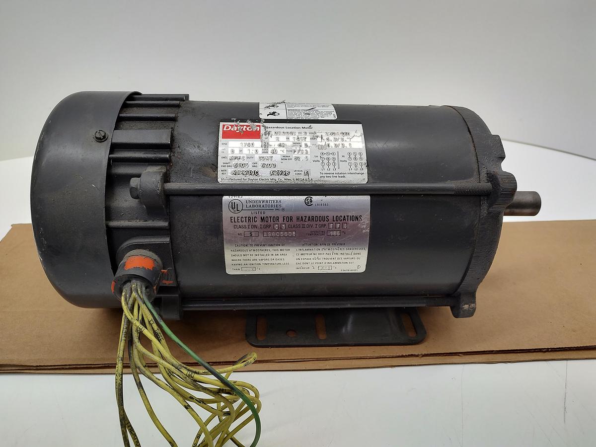 Used 3N334C DAYTON 2HP Hazardous Locations 1740 RPM 145T Frame 3PH 230/460 TESTED