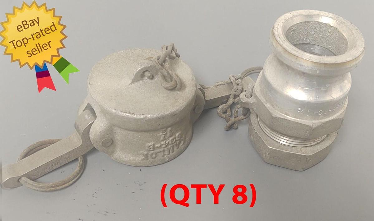 Used 🔥(QTY 8) 1-1/2" Kamlok OPW-633-FC-1.5 CAM Compression Half Coupling W/ Cap