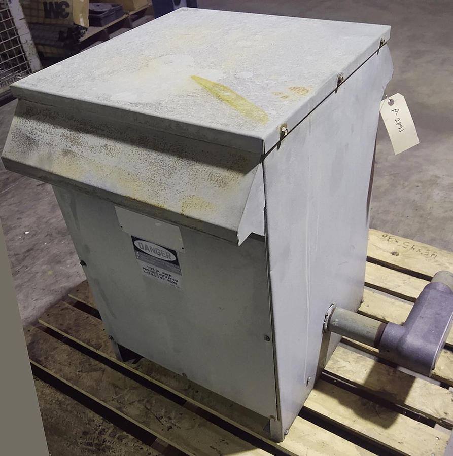 Used 🔥SQUARE D 37S3H 37.5 KVA H.V. 240/480 L.V. 120/240 SINGLE PHASE TRANSFORMER