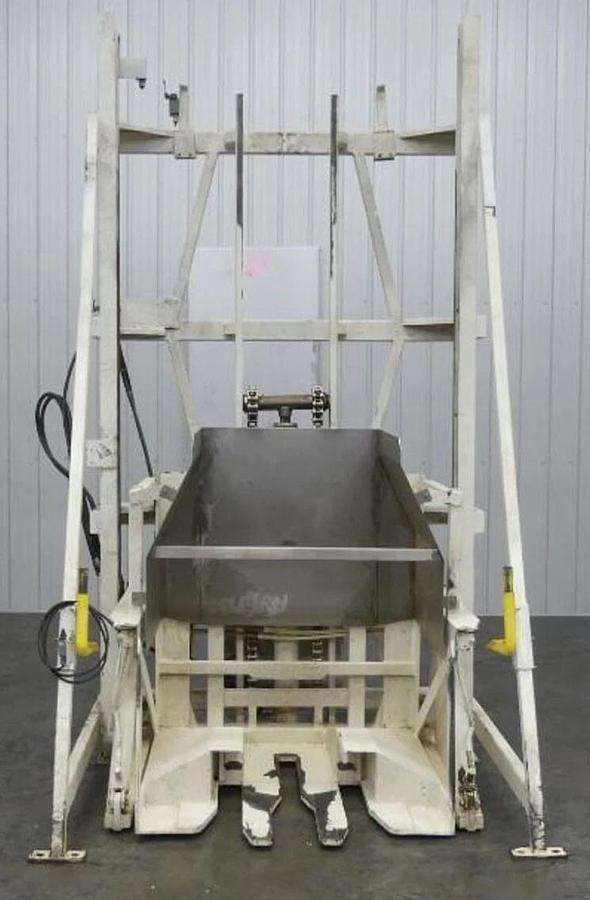Used 🔥 MTC High Lift Hydraulic (VAT) Tote Bulk Material Dumper Hopper Tipper 2000Lb