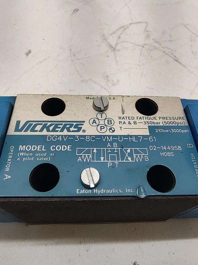🔥New Eaton Vickers Solenoid Valve DG4V-3-8C-VM-U-HL7-61, DG4V38CVMUHL761