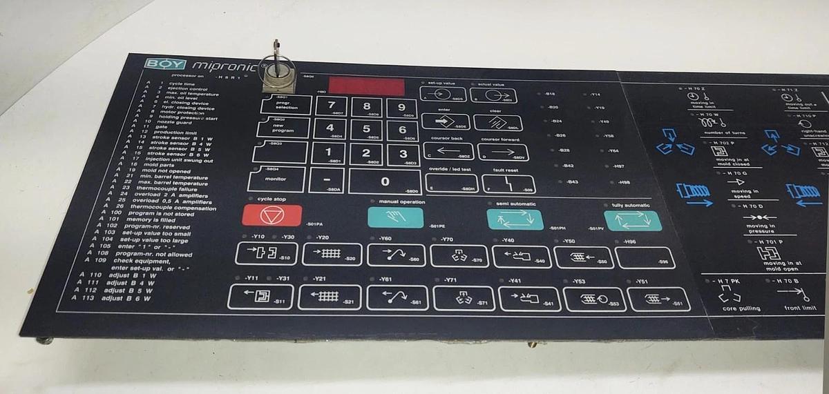 Used 🔥TESTED Boy Plastic Molding Machine MIPRONIC H8R1 Operator Control Panel NICE