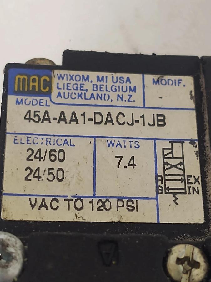 Used 🔥MAC Solenoid Valve 45A-AA1-DACJ-1JB