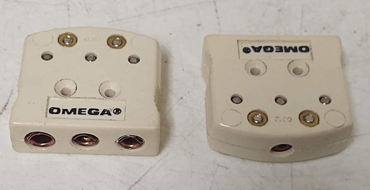 🔥 (NEW 2 PCS) Omega Thermocouple Connector 3 PRONG PLUG FEMALE 0312