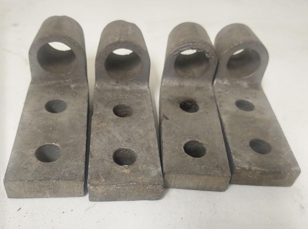 🔥(4 PCS Lot) ALCOA 1524  B3689-7 CABLE CONNECTOR ALUMINUM HEAVY GAUGE