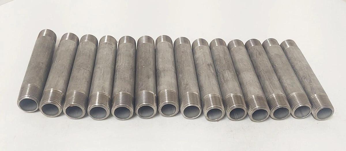 🔥(QTY 14) 1/2" X 5" 316 Stainless Steel Pipe Nipple L40W5K64050501