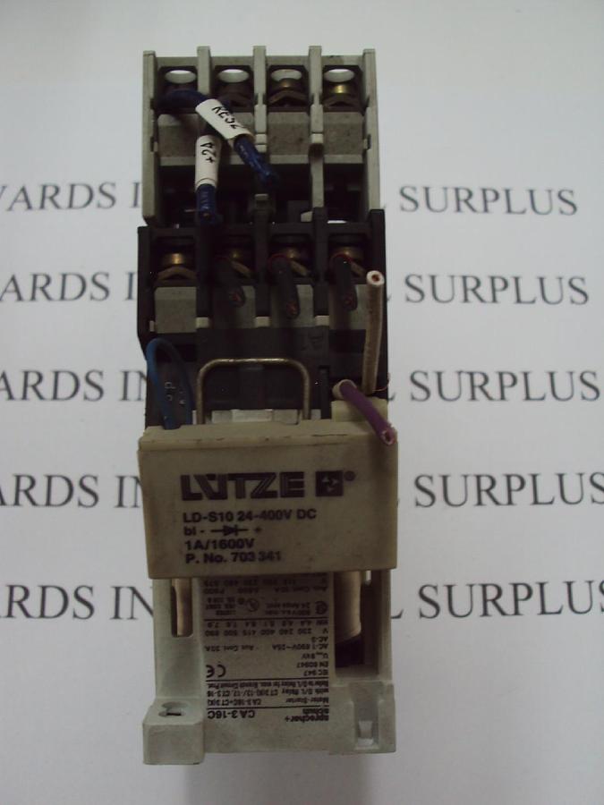 Used Sprecher + Schuh Motor Starter CA3-16C Contactor Coil W/ Contact CA3-P LDS10-24