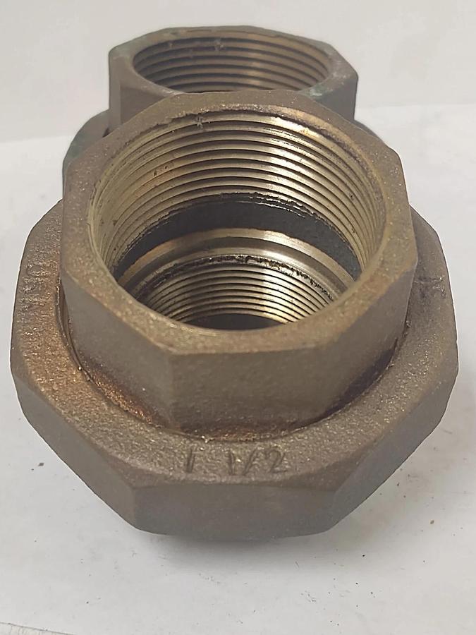 🔥 (2PCS NEW) 1-1/2" NPT Bronze Swivel Union Made in the USA, FREE SHIPPING